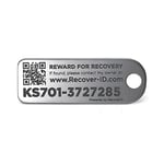 Keysmart RecoverID Lost & Found Recovery Tag; Stainless Steel 1 Pack