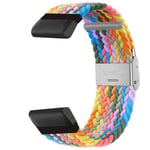 Flettet klokkereim Garmin Quatix 6X - Light Rainbow