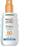 Garnier Ambre Solaire Invisible Protect Refresh Spray SPF50, Invisible...