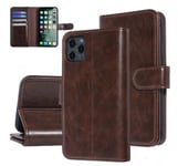 UNIQ Fodral iPhone 11 PRO MAX Dubbla Kortfack Mörkbrun (9 kortfack)