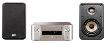 Marantz High-End WiFi /CD Micro Stereo Paket Silver  Förstärkare med Svarta Högtalare