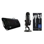Logitech G910 Orion Spectrum Illuminated Mechanical Gaming Keyboard + Blue Microphones Yeti Professional USB Microphone For Recording