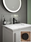 Clear Glass Bathroom Splashback Matt Black Caps Backsplash Wall Tile 250x600x4mm