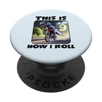 9 Year Old Birthday Party T-Rex Dinosaur Riding a Bike Kids PopSockets Swappable PopGrip