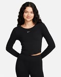 Nike Sportswear Chill Knit Women's Tight Scoop-Back Long-Sleeve Mini-Rib Top (Plus Size)