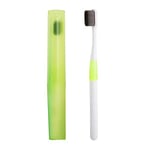 VCX Super Dense Bristles Toothbrush Ultrasoft Bamboo Charcoal Fiber Soft Oral Care for Sensitive Gums with Case (Color : Green 1)