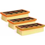 Kärcher dammsugarfilter 3-pack platt veckat filtertillbehör för Kärcher dammsugare AD 3200, AD 3 Premium och AD 4 Premium, 6.415-953.0