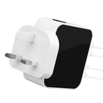 USB Plug Charger, Wonplug 21W Wall Chargers 4.2A 4-Port Mains Adapter Plug Power Adapters for iPhone XS/XR/XS Max/8/8 Plus, Galaxy, iPad and More –( White+Black)