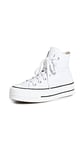 Converse Femme Chuck Taylor All Star Lift Sneaker Basse, Blanc/Noir/Blanc, 44 EU