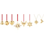 Georg Jensen Christmas Collection 2024 Gift Set juledekorasjoner 8 deler, 18K gullbelegg