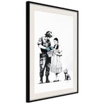 Plakat - Dorothy and Policeman - 40 x 60 cm - Sort ramme med passepartout