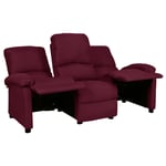 vidaXL 3-personers sofa med lænefunktion stof lilla