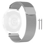 Magnetic Strap Mesh Band for Samsung Galaxy Watch 4 Classic (42/46mm) Silver