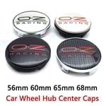 4 st 60 mm Bilhjul Centrum Navkapslar För Fälglock Auto Oz Racing Logotyp Emblem Exteriör Styling Tillbehör