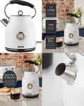 Tower Bottega T10020W Rapid Boil Traditional Kettle with Temperature White