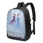 Lawenp Fro-Zen 2 Movie Durable Travel Backpack School Bag Laptops Backpack with USB Charging Port for Men Women