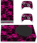 Skin Autocollant Decal Pour Xbox Séries S Console,Habillages Vinyle Cover Sticker Pour Xbox Séries S Console Manette-Camouflage Noir Rose