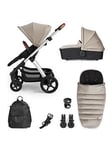 Silver Cross Tide Pram and Pushchair with Accessory Pack, Stone