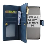 XL Standcase Lyxfodral Samsung Galaxy S21 Ultra 5G (SM-G998B) (Marinblå)