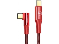 Mcdodo USB-C till Mcdodo USB-C kabel CA-8321 100W 90 grader1,2m röd
