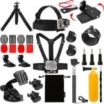 A-Kit de dragonne frontale GoPro, support de perche à selfie, accessoires de caméra d'action SJ, capture d'éc