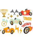 11 st Tillfälliga Tatueringar med Racing-motiv