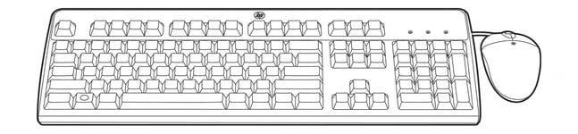 Hewlett Packard Enterprise 638214-B21 tastatur USB Russisk Mus inkludert Sort