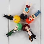 honeyya 4-5 Cm 5 Pieces/Lot Hot Anime One Piece Luffy Shafts Sanji Nami Zoro Q Version Pvc Action Figure Model Toy Doll