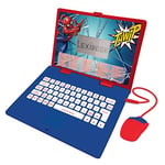 Lexibook JC598SPi2 Mouse Marvel Spiderman-Educational and Bilingual Laptop Portuguese/English-Toy with 124 Activities to Learn, Play Games and Music-Blue/Red