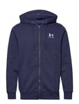 Ua Essential Fleece Fz Hood Sport Sweat-shirts & Hoodies Hoodies Blue Under Armour