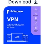 F-Secure VPN - kaikki laitteet - 5 laitetta / 12 kk -yksityisyyden suoja ohjelmisto, ESD - sähköinen lisenssi