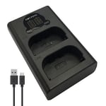 LCD USB Dual Battery Charger for Canon LP-E6, LP-E6N
