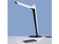 Skrivbordslampa LED Tulip 8W USB vit/svart