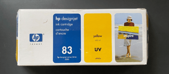 Genuine HP 83 UV Ink - YELLOW / DESIGNJET 5000 SERIES (INC VAT) BOXED