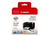 Canon PGI-1500 BK/C/M/Y Multipack - 4 pakker - svart, gul, cyan, magenta - original - blekktank - for MAXIFY MB2050, MB2150, MB2155, MB2350, MB2750, MB2755