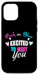 Coque pour iPhone 13 Pink or Blue Excited to Meet You Cute Gender Reveal Baby