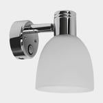 Casolux Läslampa Martha, rostfritt stål, LED, 10 - 30 V, 1.5 W, med USB-uttag + dimfunktion