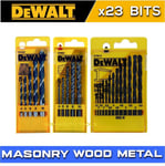 DeWALT Drill Bit Set Mixed x23 pcs Multi Bits Metal Wood Masonry HSS Carbide