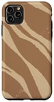 Coque pour iPhone 11 Pro Max Joli motif imprimé zèbre marron et beige