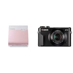 Canon SELPHY SQUARE QX10 Pink Portable+ Powershot G7 X Mark II Digital Camera Camera - Vlogging Camera, with Full HD 60p movies and tilt touch screen