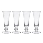 Salerno Crystal Champagne Flute Glasses, Set of 4, 170ml
