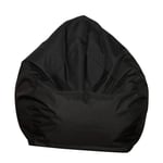 TENB Bean Bag Chair Sofa Cover Gaming Chair Kids Adults Solid Color Lazy Lounge Chairs Couch Storage Chair Cover BeanBag Seat Without Filler for Home Interior Office (Black)