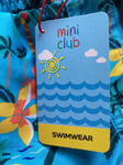 BNIP New Boots Mini Club Blue Orange Tropical Swim Short 9-12M Ht 74-80cm