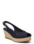 Iconic Elba Sling Back Wedge Blue Tommy Hilfiger