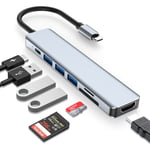 Chromebook Pixel,and More Type C Device USB C to Dual HDMI Adapter 4K，Kyweel 4 in 1 Thunderbolt 3 to HDMI with 2 HDMI Ports 4K,USB 3.0 Port,Power Delivery Type C Port,Compatible with Book 2 
