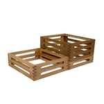 Displayset 2 Höjder GN 1/2 Ek Linolja 360x197x600mm