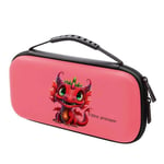 Etui Pochette Switch Lite Rose Corail Dragon Rouge Personnalisee