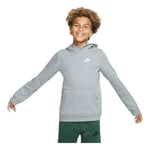 Nike Boy's Sportswear Club Hoodie, Grey (Carbon Heather/White), S (128-137 CM)