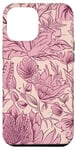 iPhone 15 Plus Pink Boho Floral Pattern Case