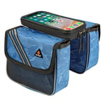 WESTBIKING waterproof bicycle bag with touch screen view - Blue